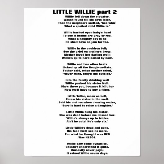 LITTLE WILLIE POSAL part 2 ポスター (正面)