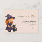 Little Witch & Cat Theme Baby Shower Book for Baby エンクロージャーカード (正面)
