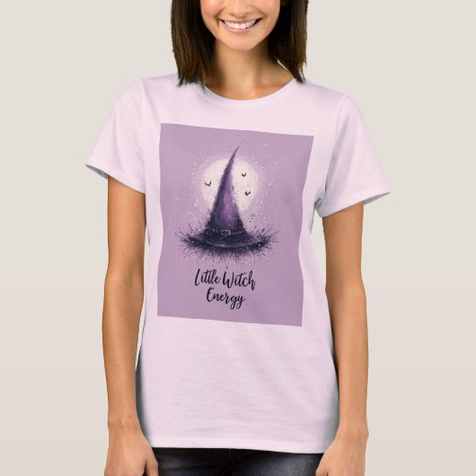 Little Witch Energy Halloween Women T-Shirt Tシャツ (正面)