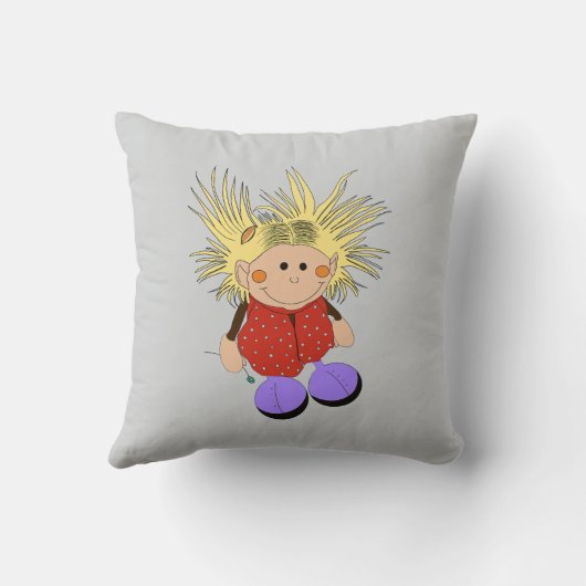 Little Witch Throw Pillow クッション (裏面)