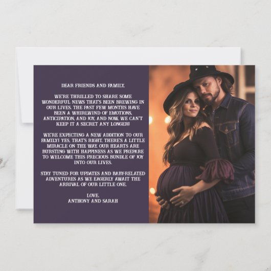 Little WIzzardハロウィンカスタムの写真妊娠 案内状 (裏面)