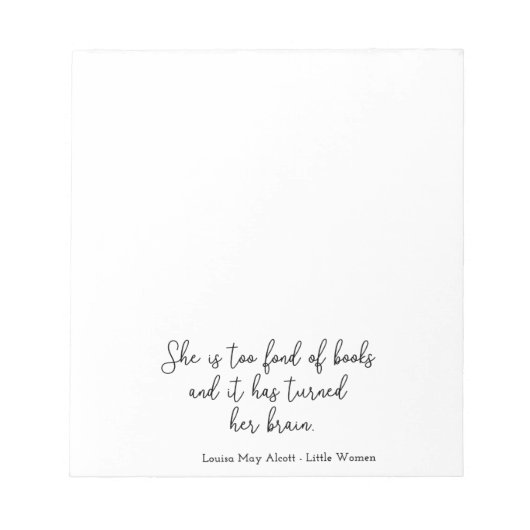 Little Women引用文II – 手書きスタイル ノートパッド (正面)