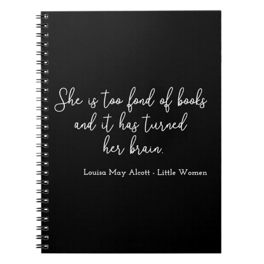 Little Women引用文II – 手書きスタイル ノートブック (正面)