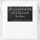 Little Women引用文II – 手書きスタイル 長方形シール (バッグ)