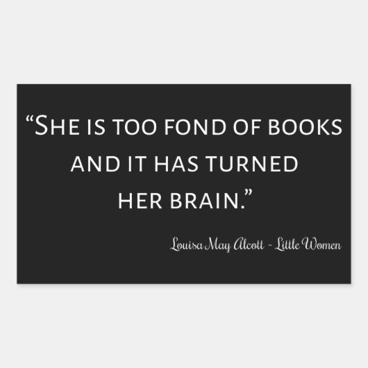 Little Women Quote II - Classic Style 長方形シール (正面)