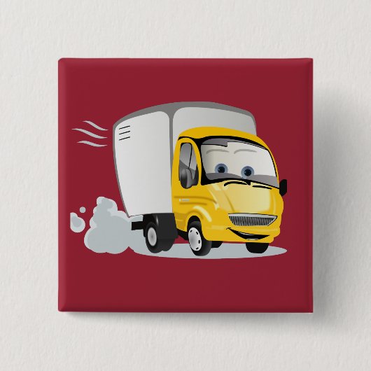 Little Yellow Cartoon Truck for Kids! 缶バッジ (正面)