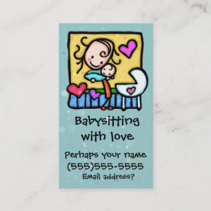 LIttleGirlieのベビーシッターの育児のカスタム・カード 名刺