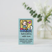 LIttleGirlieのベビーシッターの育児のカスタム・カード 名刺 (スタンド正面)