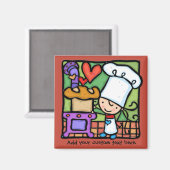 LittleGirlieはパンDK RUSTを焼くのが大好き マグネット (正面/裏面)