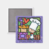 LittleGirlieはパンPPLを焼くのが大好き マグネット (正面/裏面)