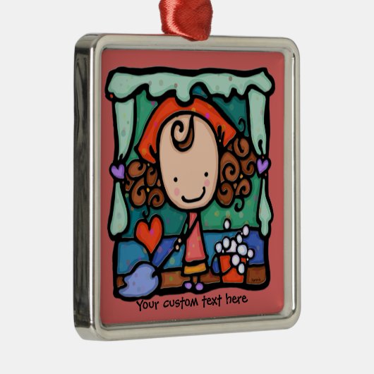 LittleGirlieは少しきれいな変種です! 上がりました メタルオーナメント (右)