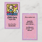 LIttleGirlieベビーシッター気に子カスタムカードPNK 名刺 (正面/裏面)