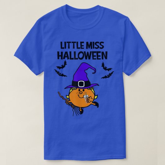 LittleMiss Halloween, Funny Cute Little Witch On B Tシャツ (デザイン正面)