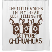 Littlesの声はより多くのチワワを得ます シャワーカーテン (正面)