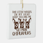 Littlesの声はより多くのチワワを得ます セラミックオーナメント (右)