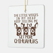 Littlesの声はより多くのチワワを得ます セラミックオーナメント (左)