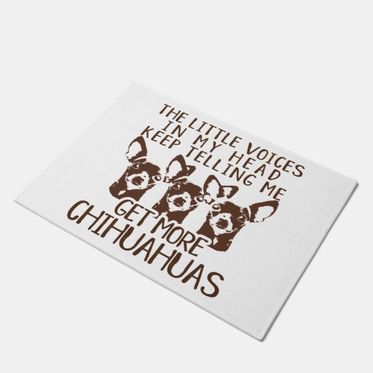 Littlesの声はより多くのチワワを得ます ドアマット (アングル)