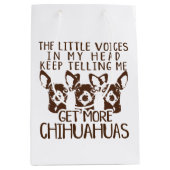 Littlesの声はより多くのチワワを得ます ミディアムペーパーバッグ (正面)