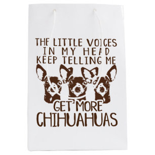 Littlesの声はより多くのチワワを得ます ミディアムペーパーバッグ