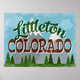 Littleton Colorado Snowy Mountainsポスター ポスター