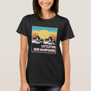 LITTLETON NEW HAMPSHIREレトロサンセットUSAお土産 Tシャツ