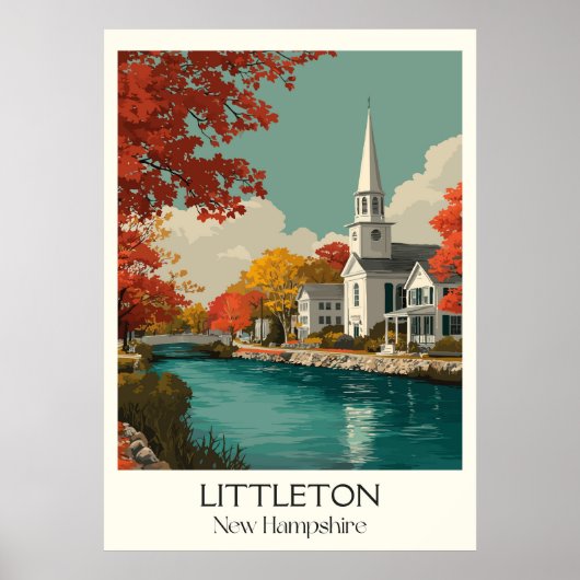 Littleton New Hampshire River Town ポスター (正面)