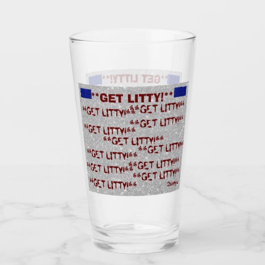 **LITTY!** GLASS CUP タンブラーグラス (正面)