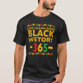 Live 学 Make Black History Month Curly Natural Tシャツ (正面)