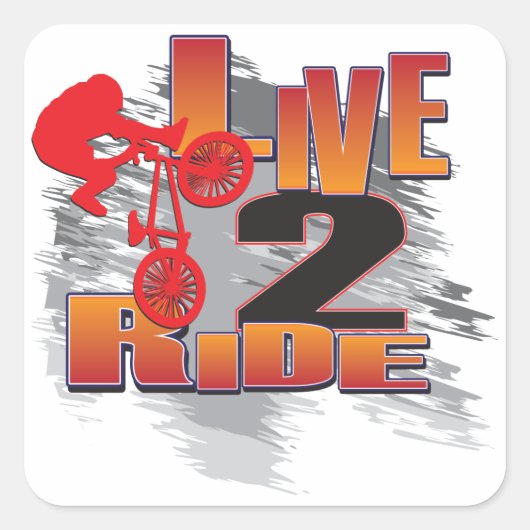 LIVE-2-RIDE-BMX スクエアシール (正面)
