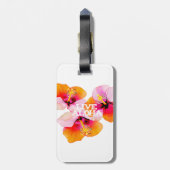 Live Aloha Tropical Hibiscus Wedding Favor Hawaii ラゲッジタグ (裏面縦)
