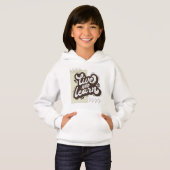 Live and Learn Cute Typography Baby Girl Hoodie (正面フル)