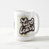 Live and Learn Eagle Design Coffee Mug コーヒーマグカップ (正面右)