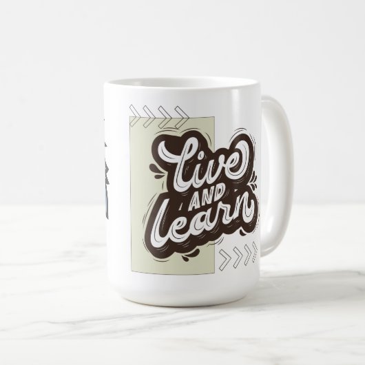 Live and Learn Eagle Design Coffee Mug コーヒーマグカップ (正面右)