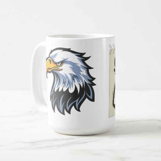Live and Learn Eagle Design Coffee Mug コーヒーマグカップ (正面左)