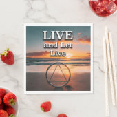 Live And Let Live Recovery Slogan Sunrise スタンダードランチョンナプキン (インサイチュ)