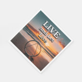 Live And Let Live Recovery Slogan Sunrise スタンダードランチョンナプキン (角)