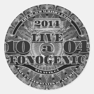 LIVE AT FONOGENIC - Round Sticker ラウンドシール