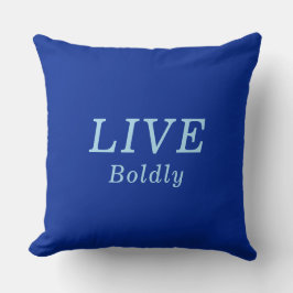 「LIVE Boldly」Cobalt & Blue勇気付けられる クッション