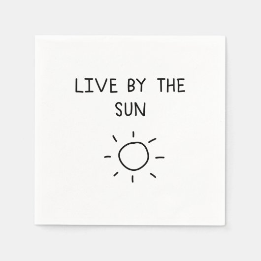 Live By the Sun スタンダードカクテルナプキン (正面)