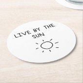 Live By the Sun ラウンドペーパーコースター (アングル)