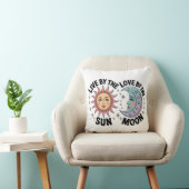 Live by the Sun Love by the Moon Retro Tote Bag クッション (椅子)