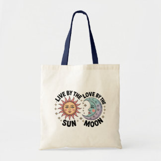 Live by the Sun Love by the Moon Retro Tote Bag トートバッグ