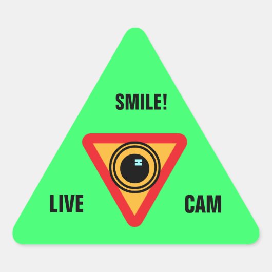 LIVE CAM ステッカー(20枚) 三角形シール (正面)