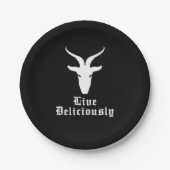 Live Delicious Black Philip ペーパープレート (正面)