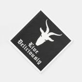 Live Delicious Black Philip Luncheon スタンダードランチョンナプキン (角)