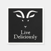 Live Delicious Black Phillipカクテル スタンダードカクテルナプキン (正面)