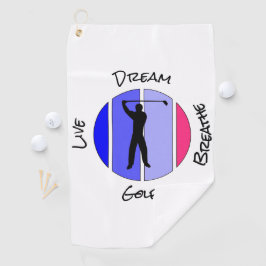 Live, dream, breathe golf ゴルフタオル