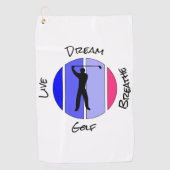Live, dream, breathe golf ゴルフタオル (正面)