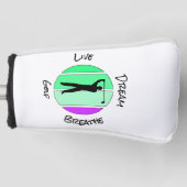 Live, dream, breathe golf ゴルフヘッドカバー (正面)