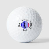 Live, dream, breathe golf ゴルフボール (正面)